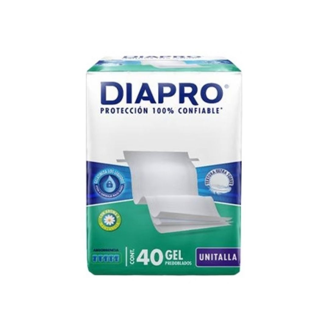 DIAPRO GEL UNITALLA C/40 CUBRECAMA PREDOBLADO