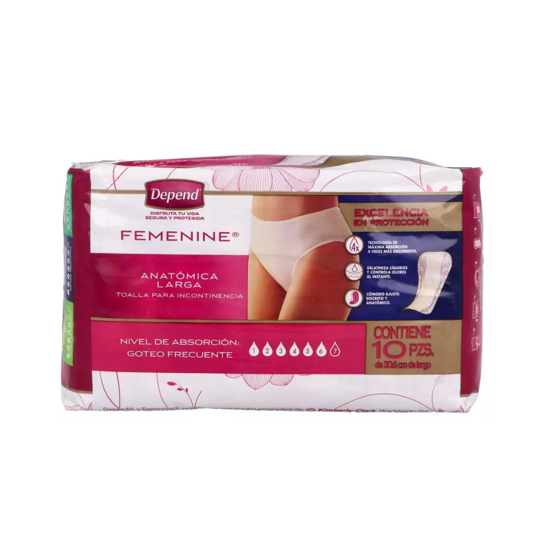 TAS INCONTI DEPEND FEMINI LARGA C/10