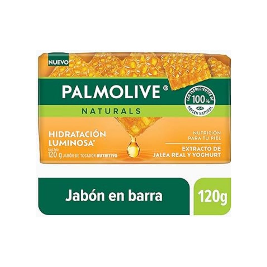 PALMOLIVE NATURALS HIDRATACION LUMINOSA EXTRACTO JALEA REAL Y YOGHURT 120 G JABON