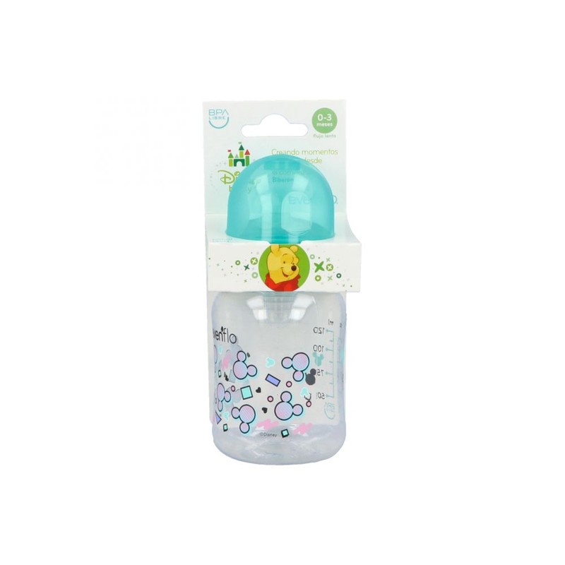 EVENFLO DISNEY POOH FLUJO LENTO 0-3 MESES 4 OZ BIBERON
