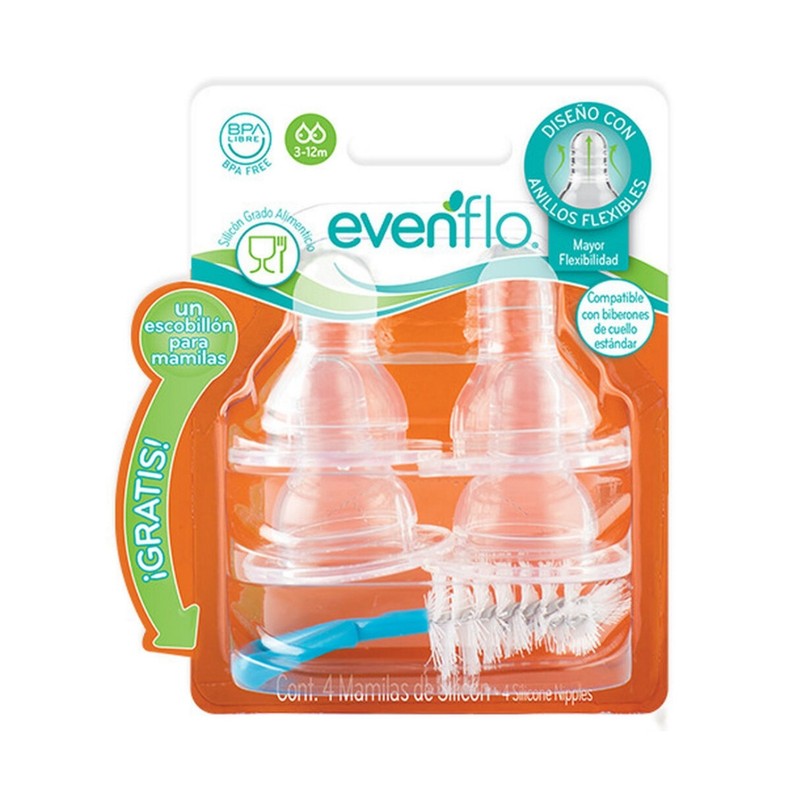 MAMILA ANATOMICA SILICON EVENFLO 3/12M C/4